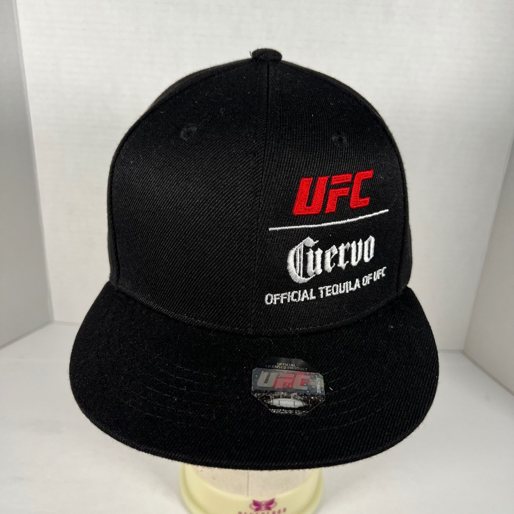 UFC Jose Cuervo Official Tequila Black Snapback Hat Adjustable Flat Brim Cap